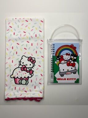 Hello Kitty Towel & Notebook Set. Universal Studios
